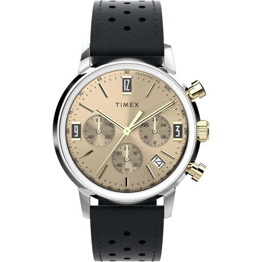 Timex Marlin Round Stainless Steel Beige Dial Analog Watch- Tw2W10000Uj