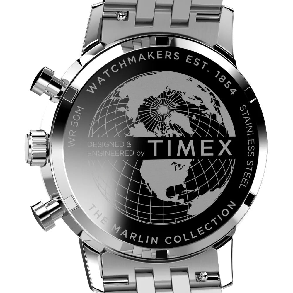 Timex Marlin Panda Silver-Tone Analog Stainless steel Men's Watch - TW2W10400UJ