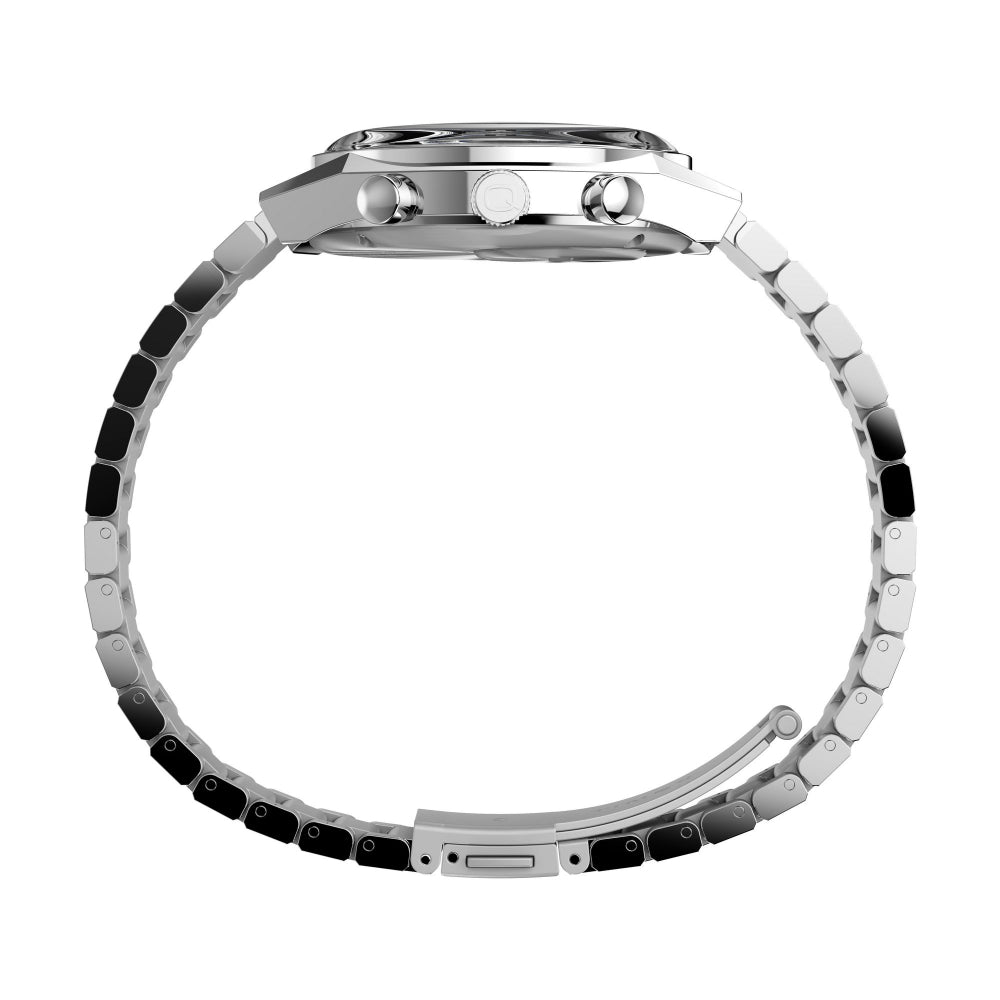 TW2W33700UJ Timex Blue Q Falcon Eye Chrono St Steel Bracelet Men's Watch