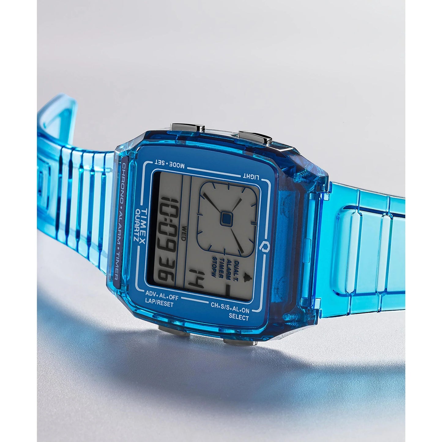 Timex Q Grey Rectangle Dial Digital Unisex Watch - TW2W45100UJ