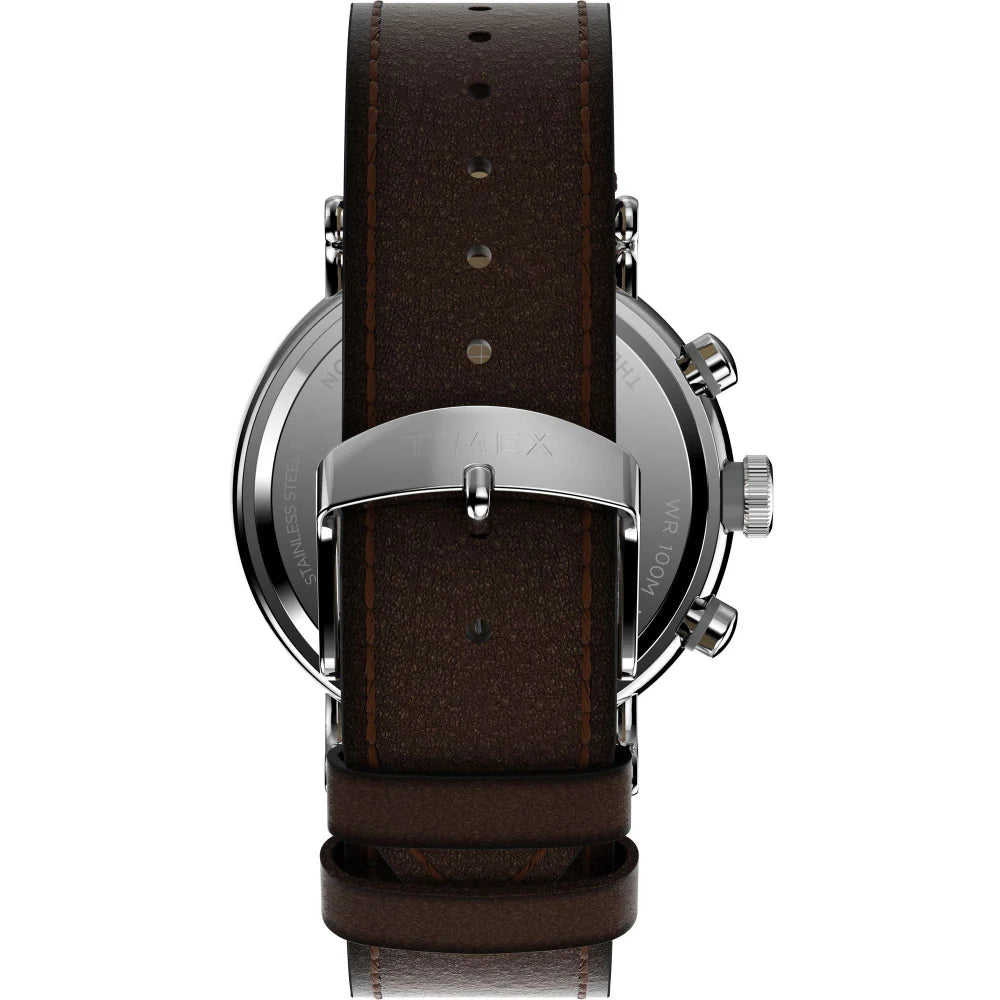 Timex Waterbury Standard 43mm Leather Strap Men's Watch - TW2W47300UJ