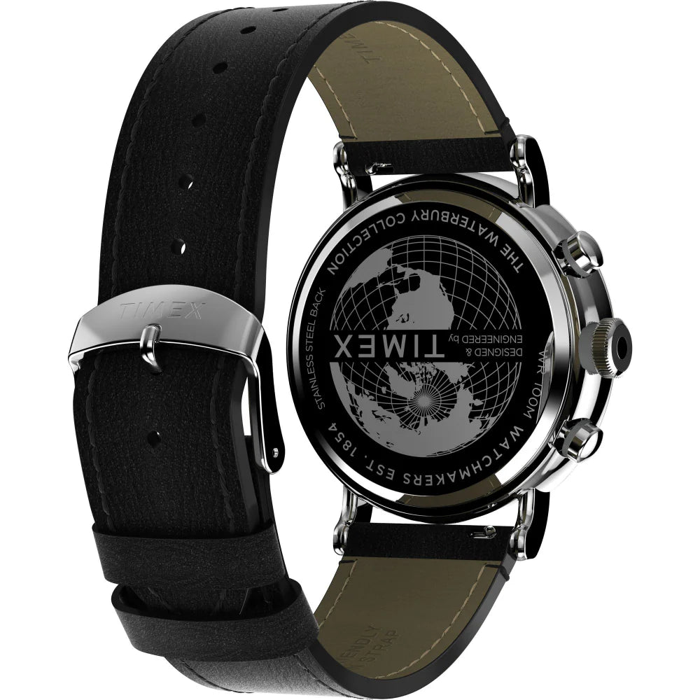 Timex Waterbury Standard 43mm Leather Strap Men's Watch - TW2W47400UJ