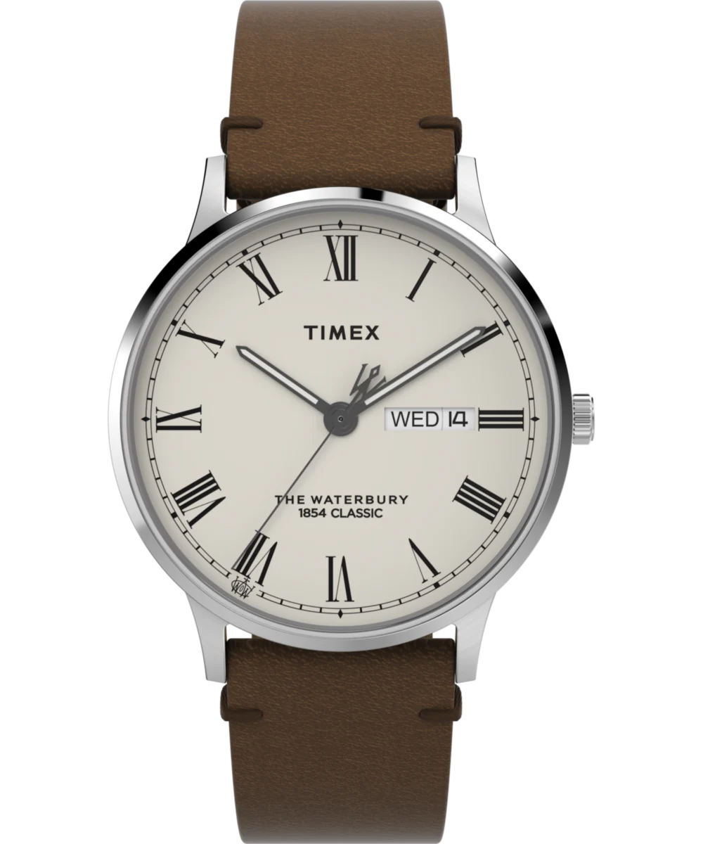Timex Waterbury Classic Roman Numerals Cream Dial Men's Watch - TW2W50600UJ