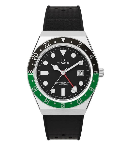 Q Timex Black Round 38MM Dial Analog Men's Watch - TW2W57500UJ
