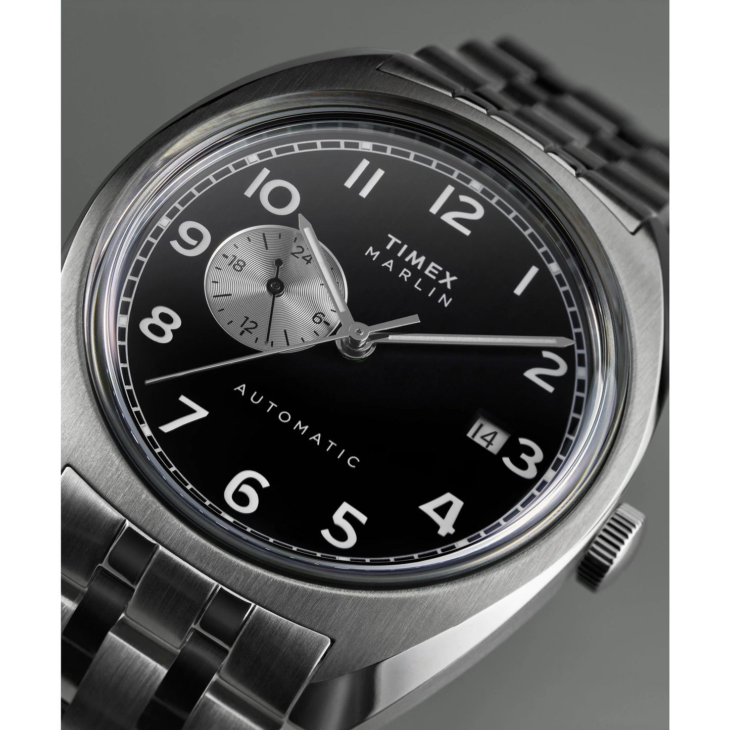 Timex Marlin Men Black Tonneau Dial Automatic Analog Watch - TW2W58800UJ