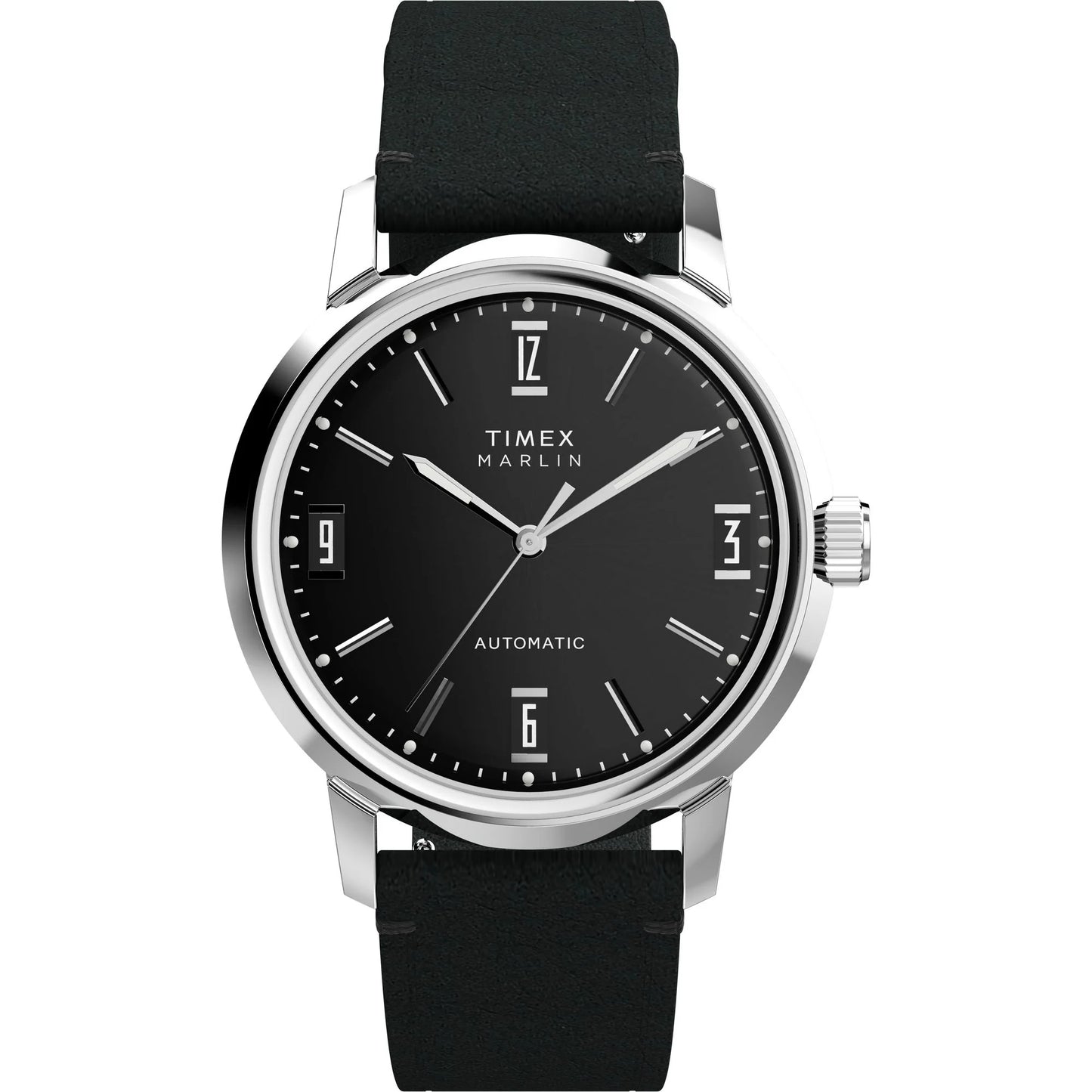 Timex Marlin Men Black Round Dial Automatic Analog Watch - TW2W59700UJ