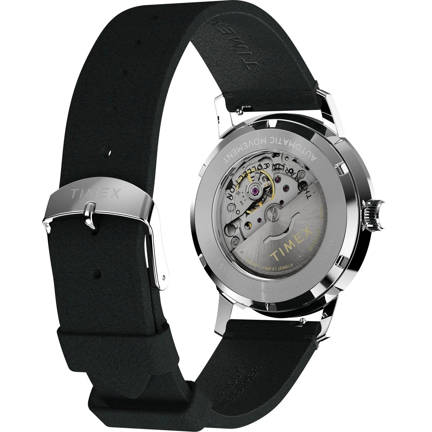 Timex Marlin Men Black Round Dial Automatic Analog Watch - TW2W59700UJ