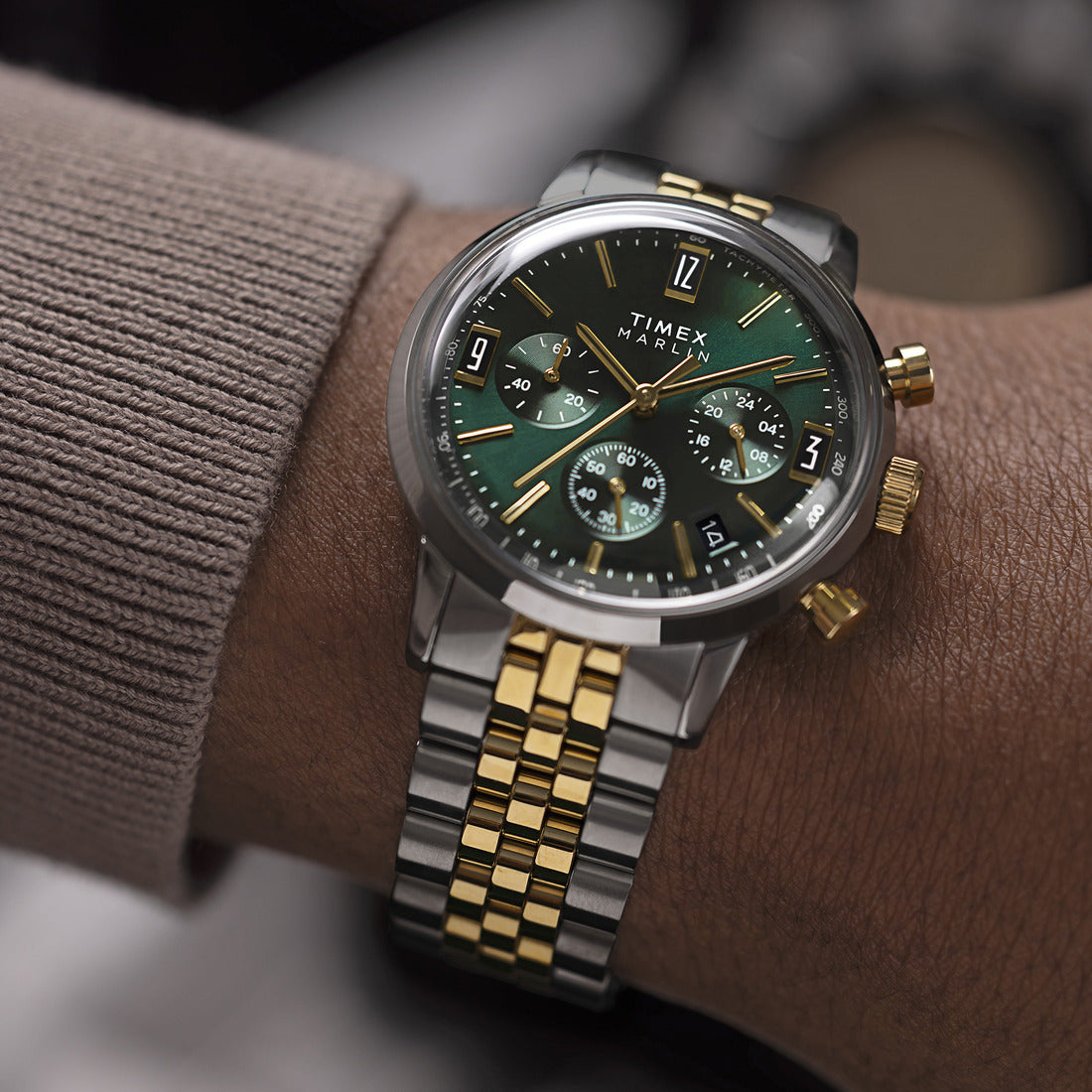 TW2W60000 Timex Marlin Quartz Chronograph 40mm Bicolor Watch (Men)