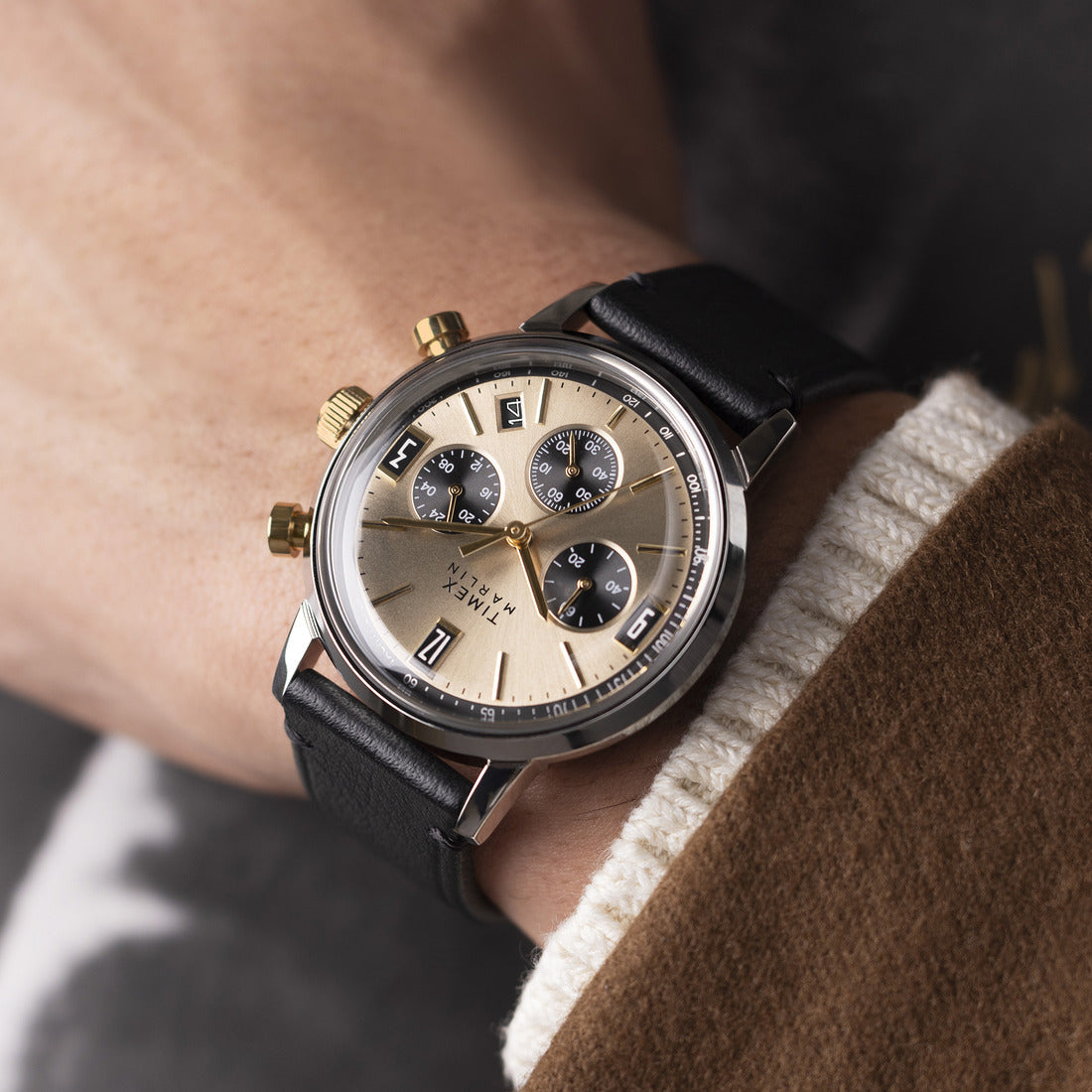 TW2W60300UJ Timex | Marlin Quartz Chrono St Steel Case Watch (Men)