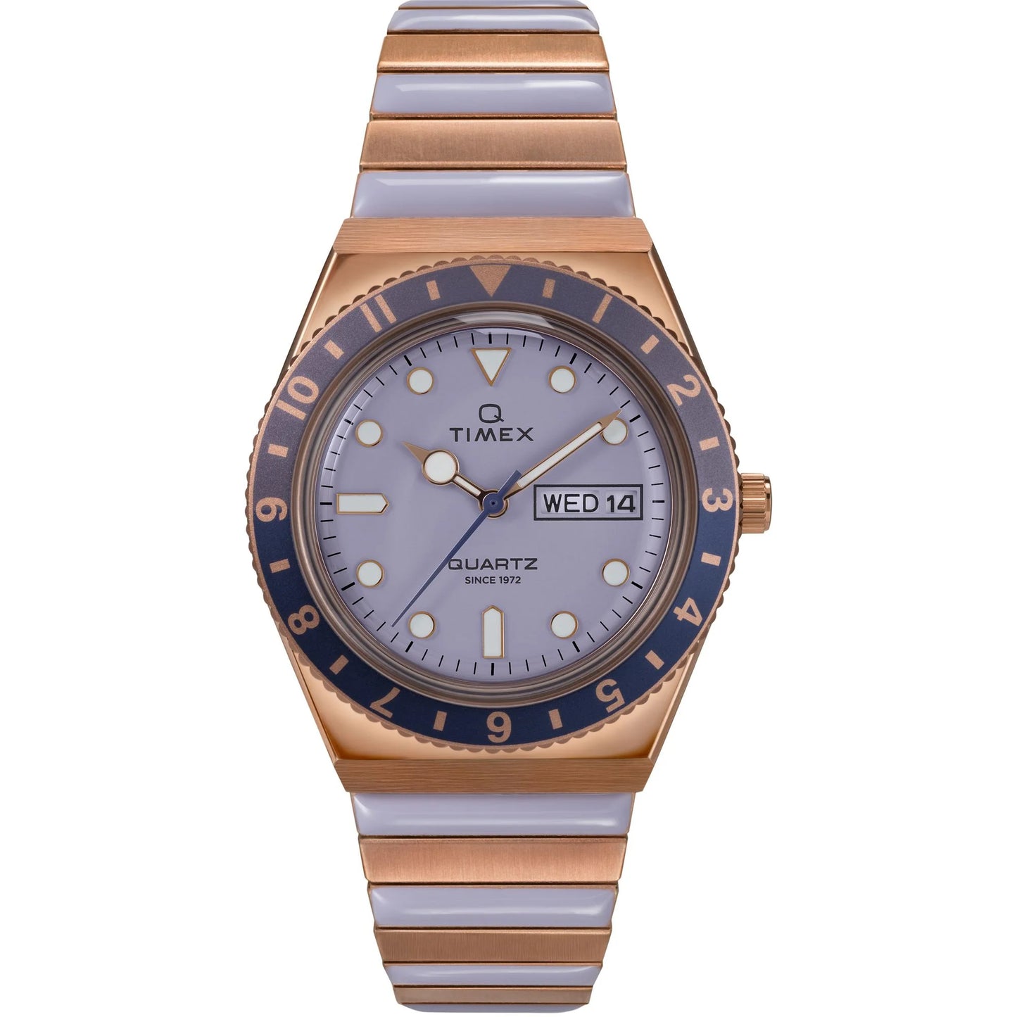 Q Timex Purple Round 36MM Dial Analog Women's Watch - TW2W87700UJ