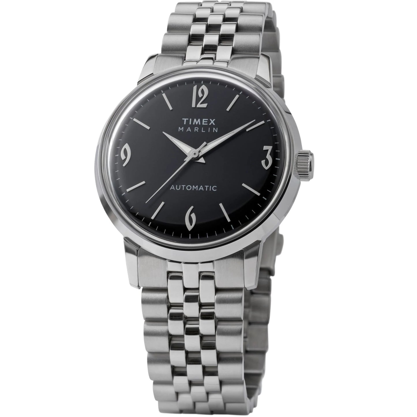 Timex Marlin Black Round Dial Automatic Men's Watch - TW2W93200UJ