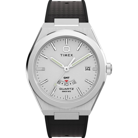 Timex Q Silver-Tone Round Dial Analog Men's Watch - TW2Y12200UJ
