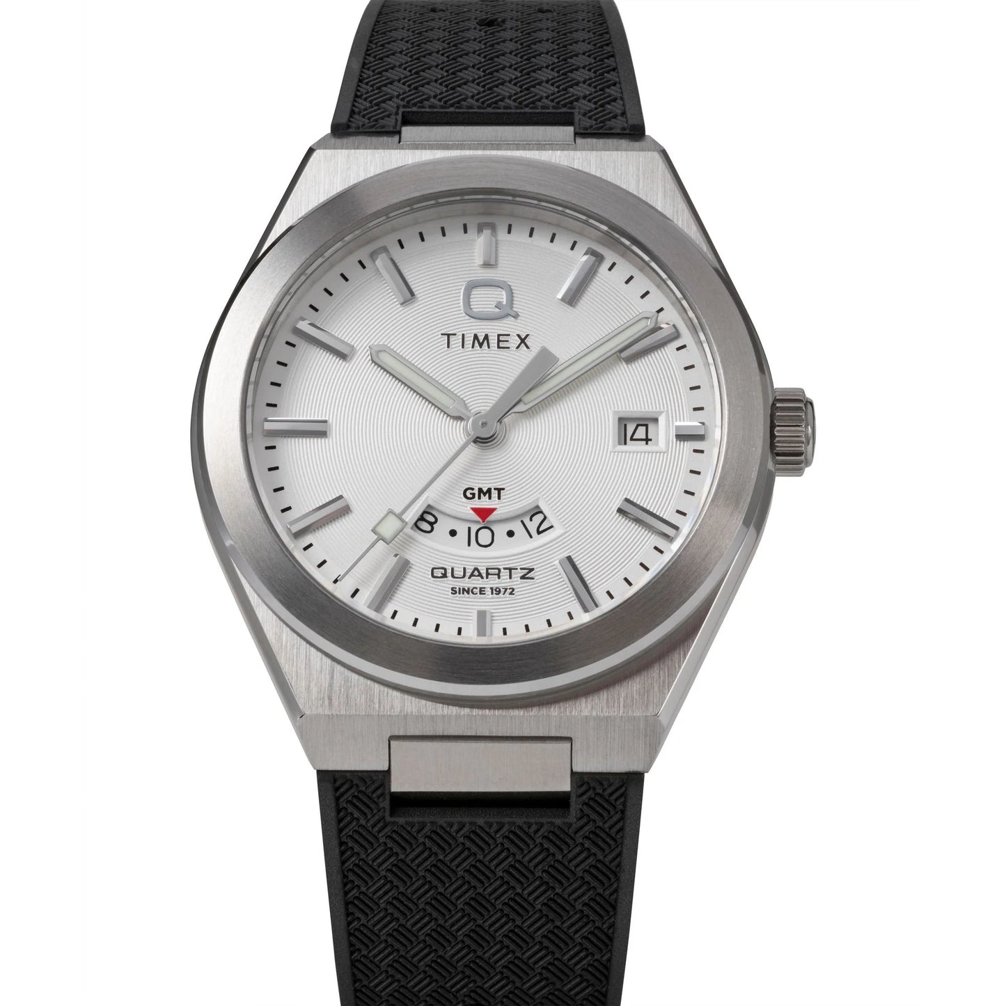 Timex Q Silver-Tone Round Dial Analog Men's Watch - TW2Y12200UJ