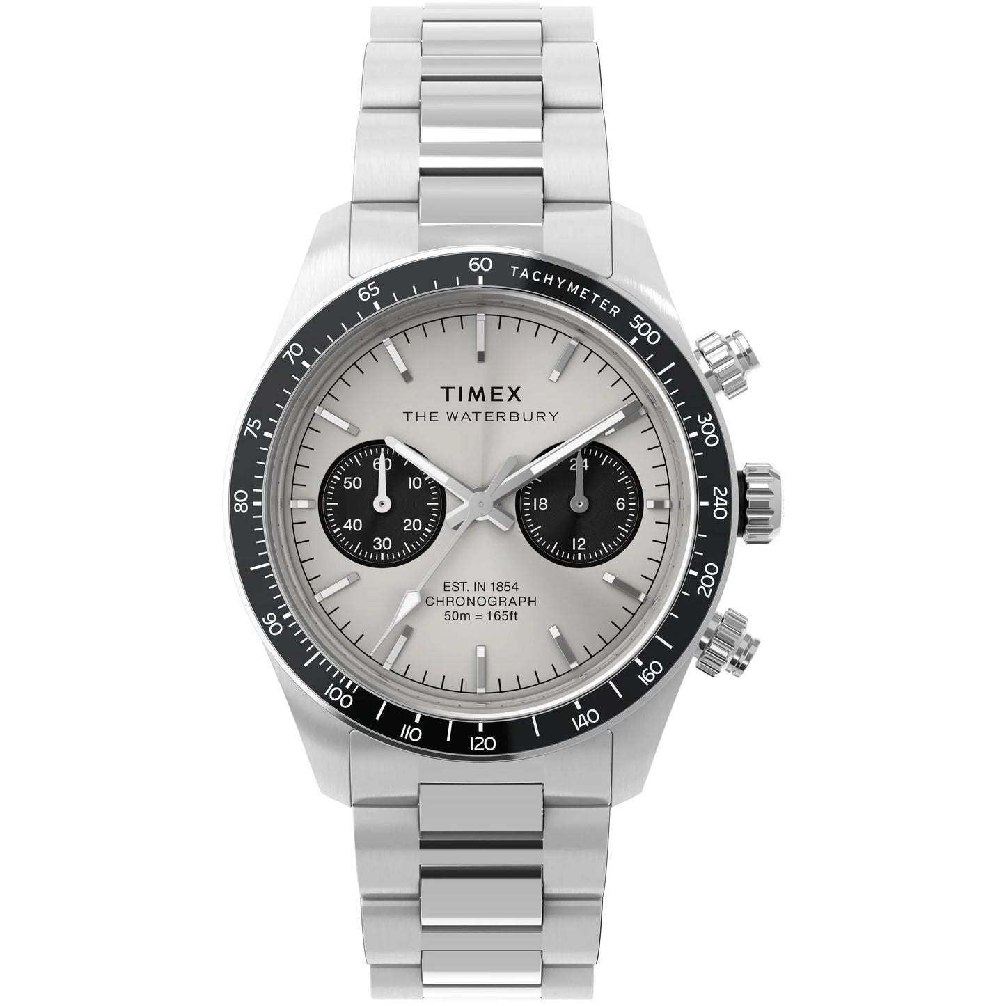 Timex Waterbury Silver-Tone Round Dial Analog Men's Watch - TW2Y19200UJ