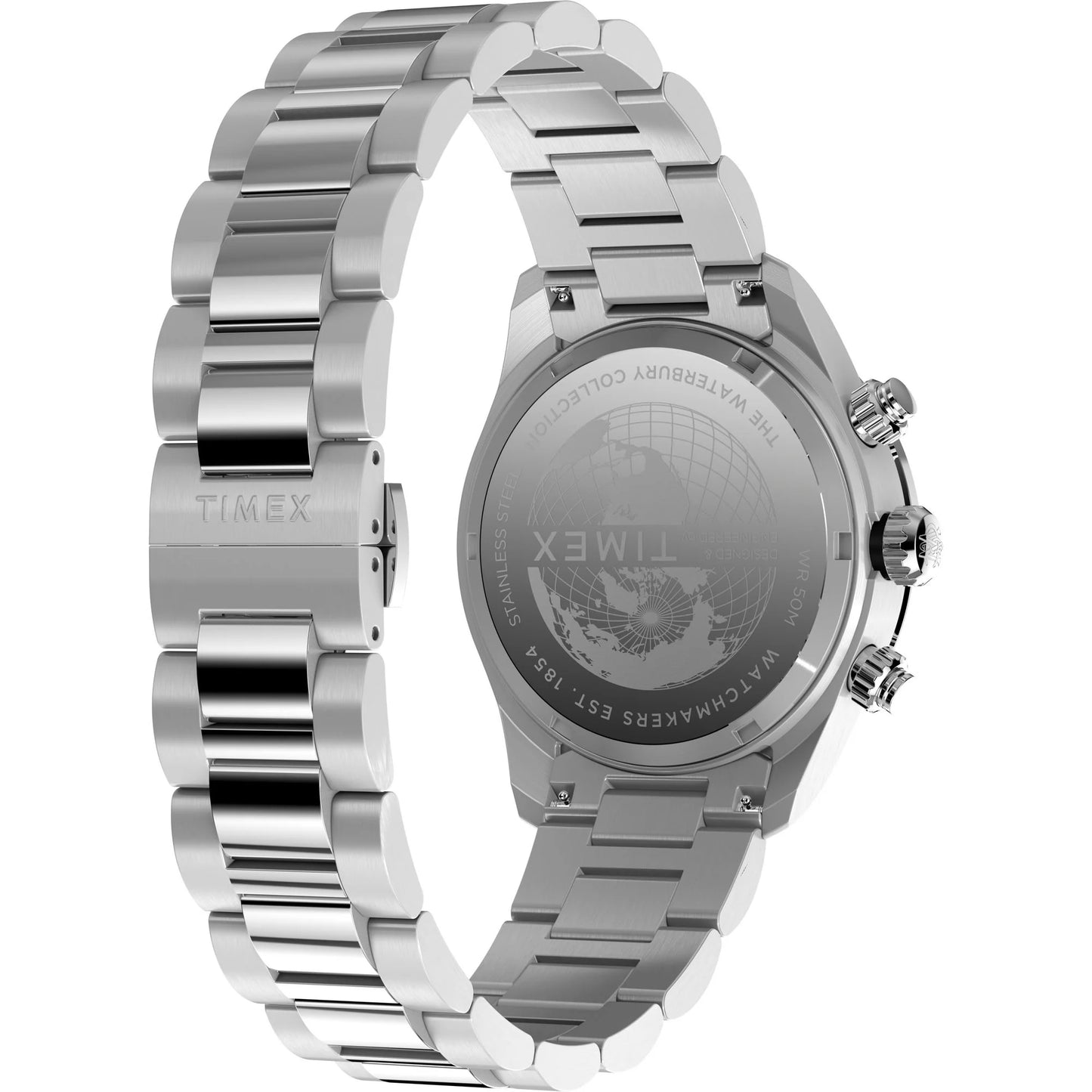 Timex Waterbury Silver-Tone Round Dial Analog Men's Watch - TW2Y19200UJ
