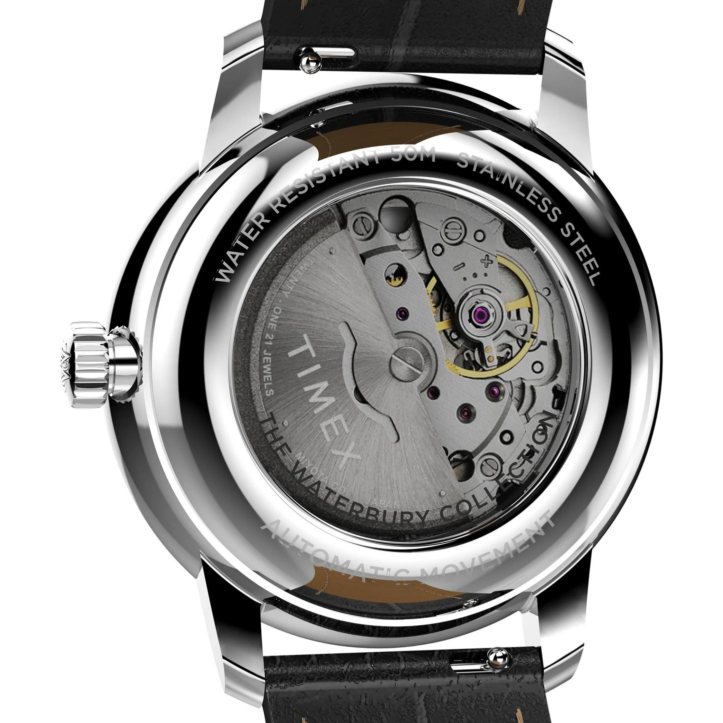 Timex Waterbury Silver-Tone Dial Automatic Men's Watch - TW2Y22900UJ