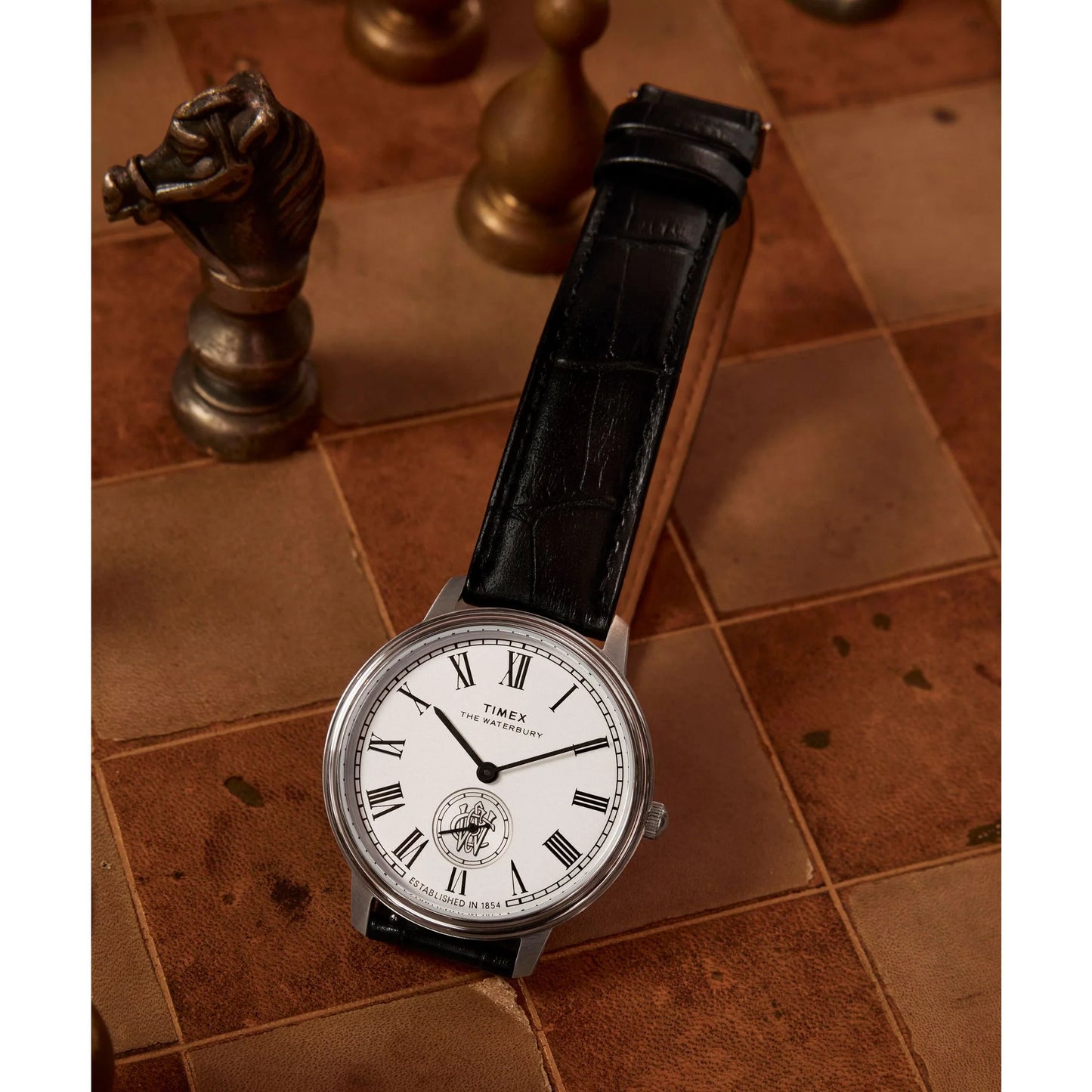 Timex Waterbury Roman Numerals Silver-Tone Dial Analog Men's Watch - TW2Y23100UJ