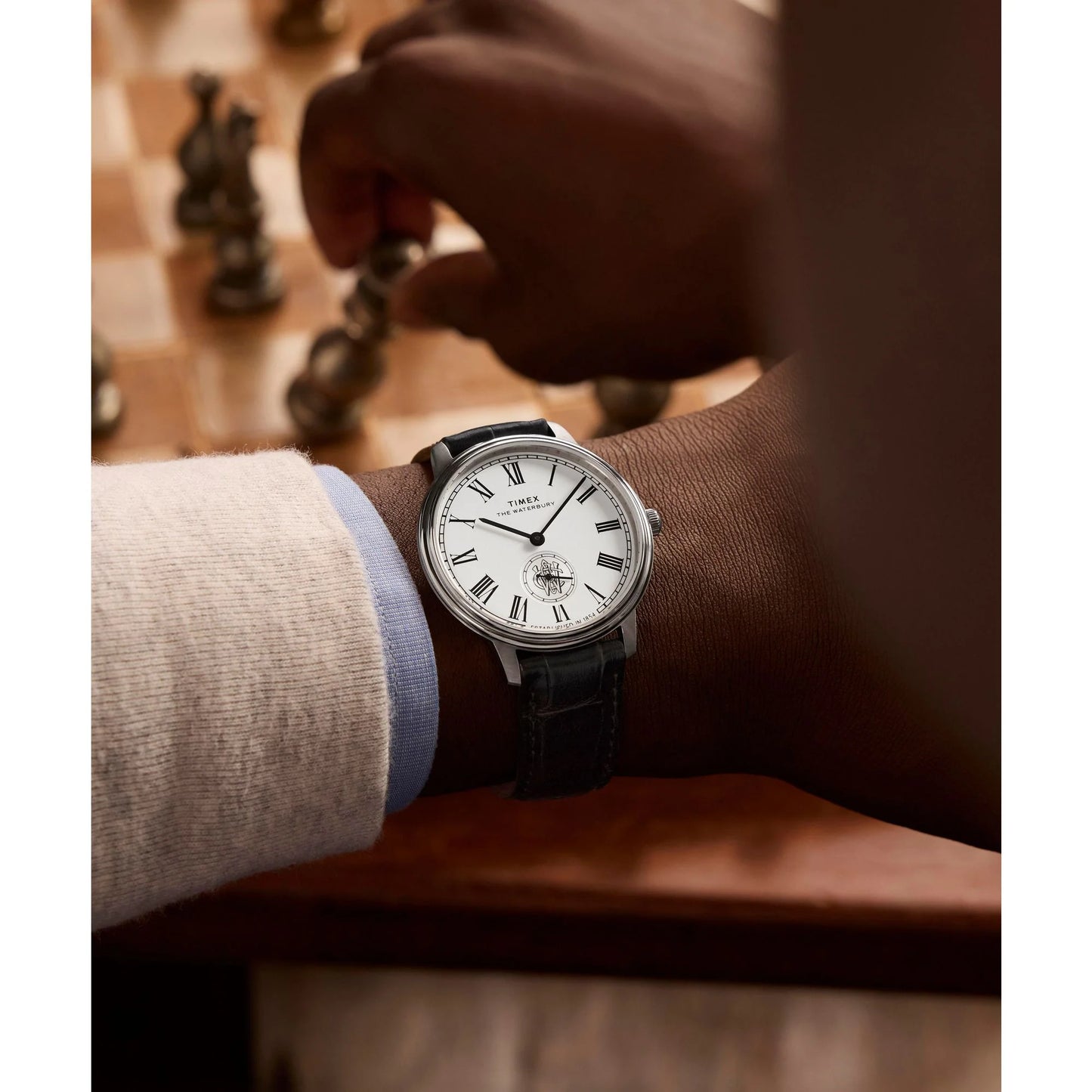 Timex Waterbury Roman Numerals Silver-Tone Dial Analog Men's Watch - TW2Y23100UJ