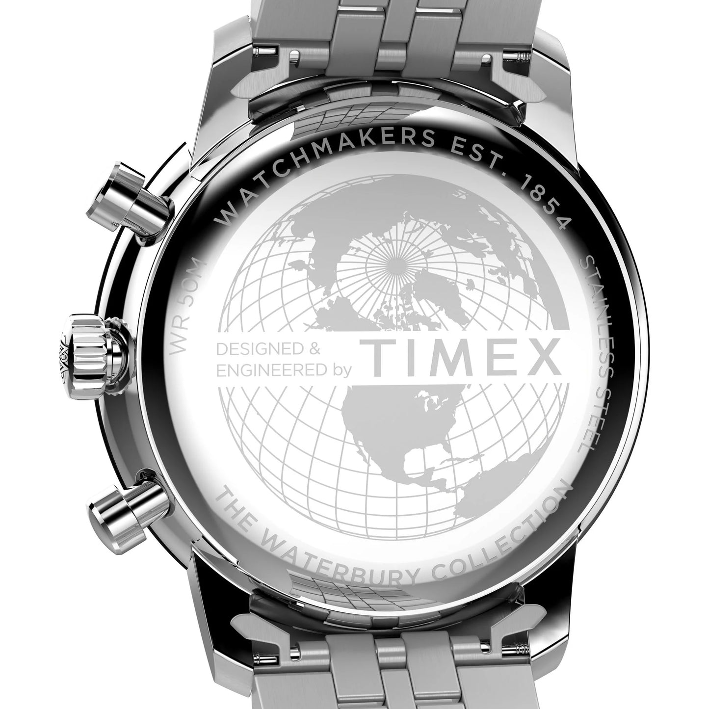 Timex Waterbury Chrono Black Round Dial Analog Men's Watch - TW2Y23400UJ