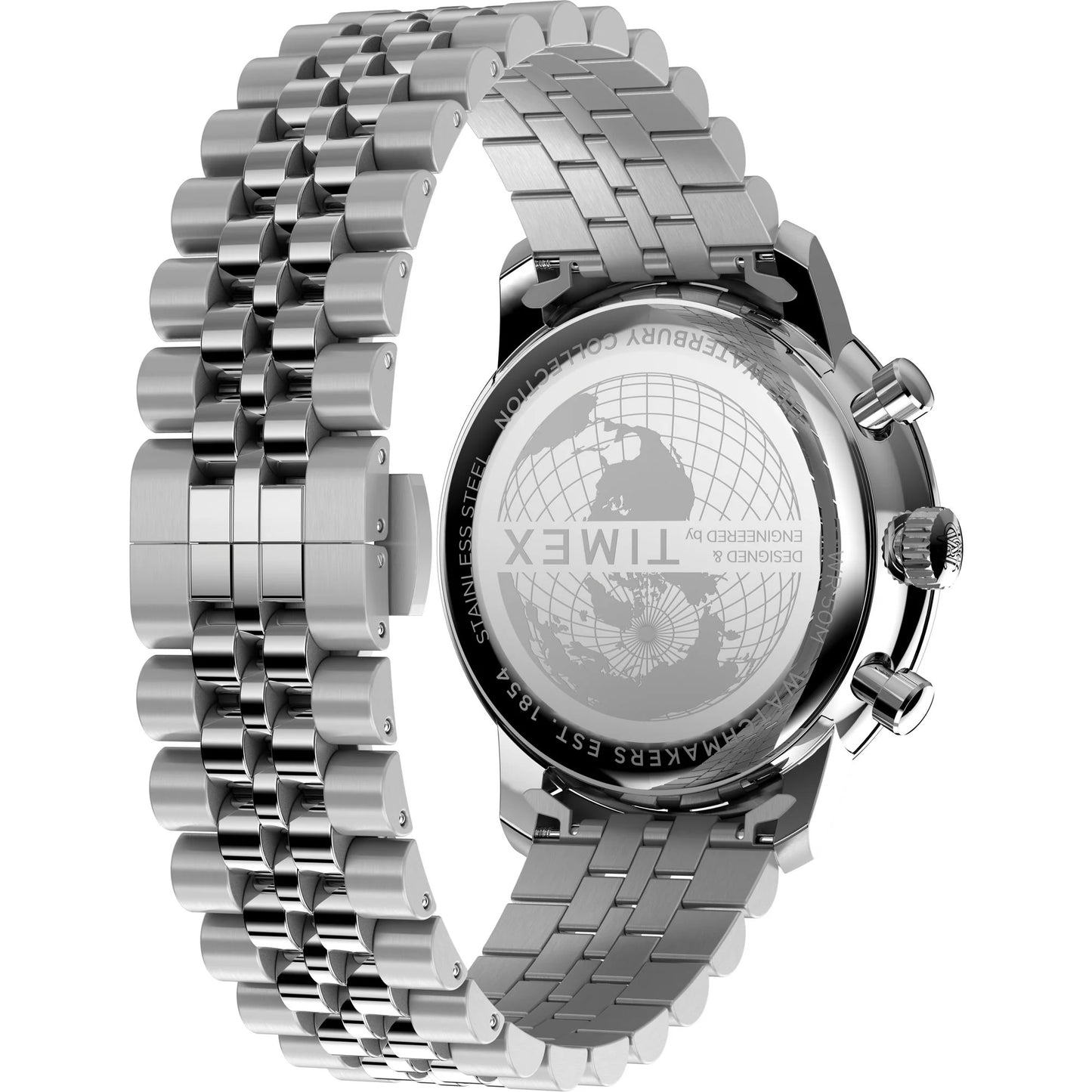 Timex Waterbury Chrono Black Round Dial Analog Men's Watch - TW2Y23400UJ