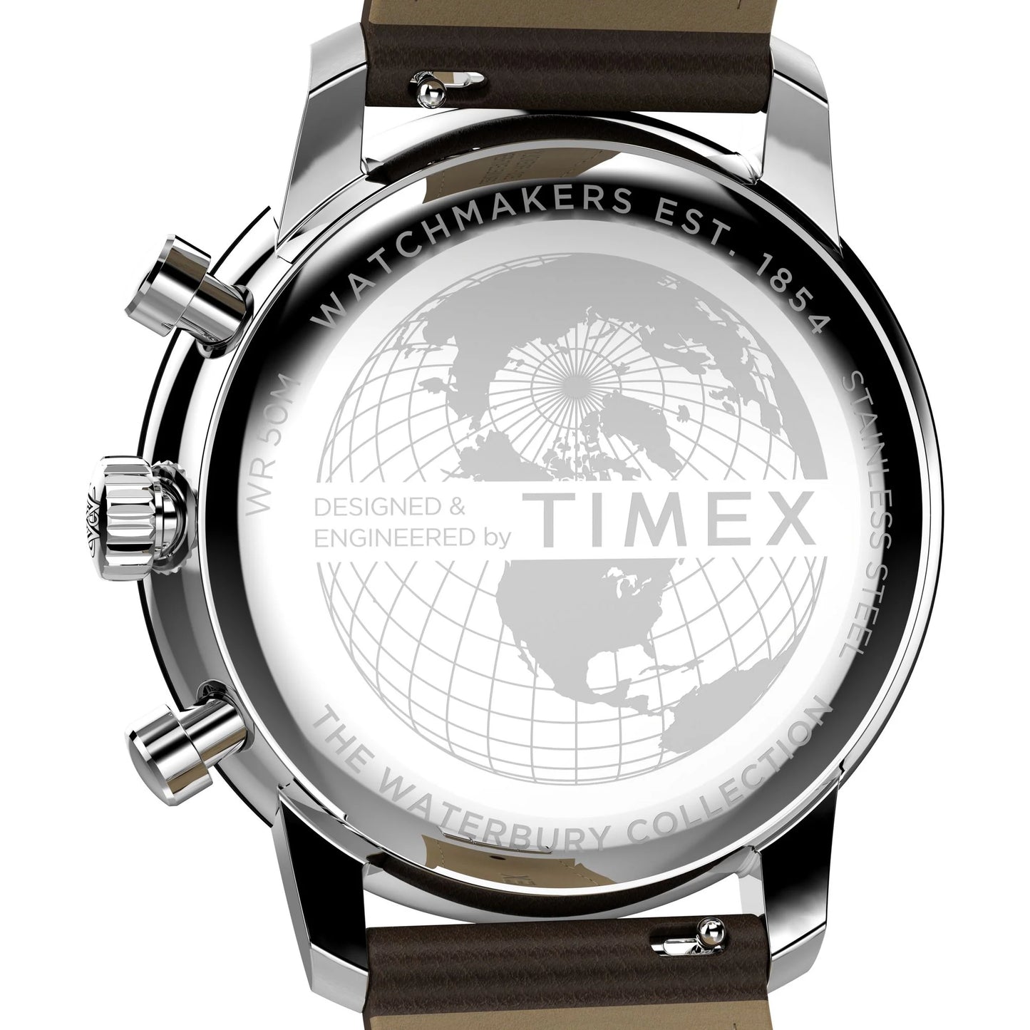 Timex Waterbury Chrono Beige Round Dial Analog Men's Watch - TW2Y23500UJ