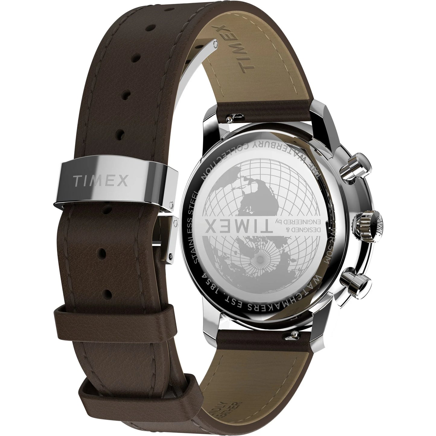 Timex Waterbury Chrono Beige Round Dial Analog Men's Watch - TW2Y23500UJ