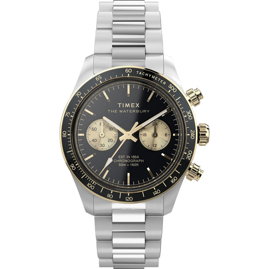 Timex Waterbury Chrono Black Dial Analog Men's Watch - TW2Y24000UJ