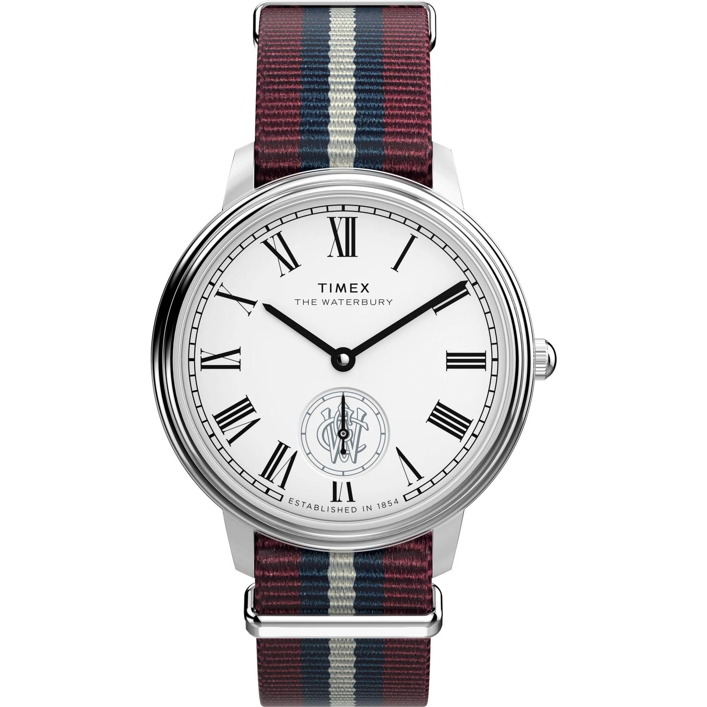 Timex Waterbury Roman Numerals Silver-Tone Dial Men's Watch - TW2Y27600UJ