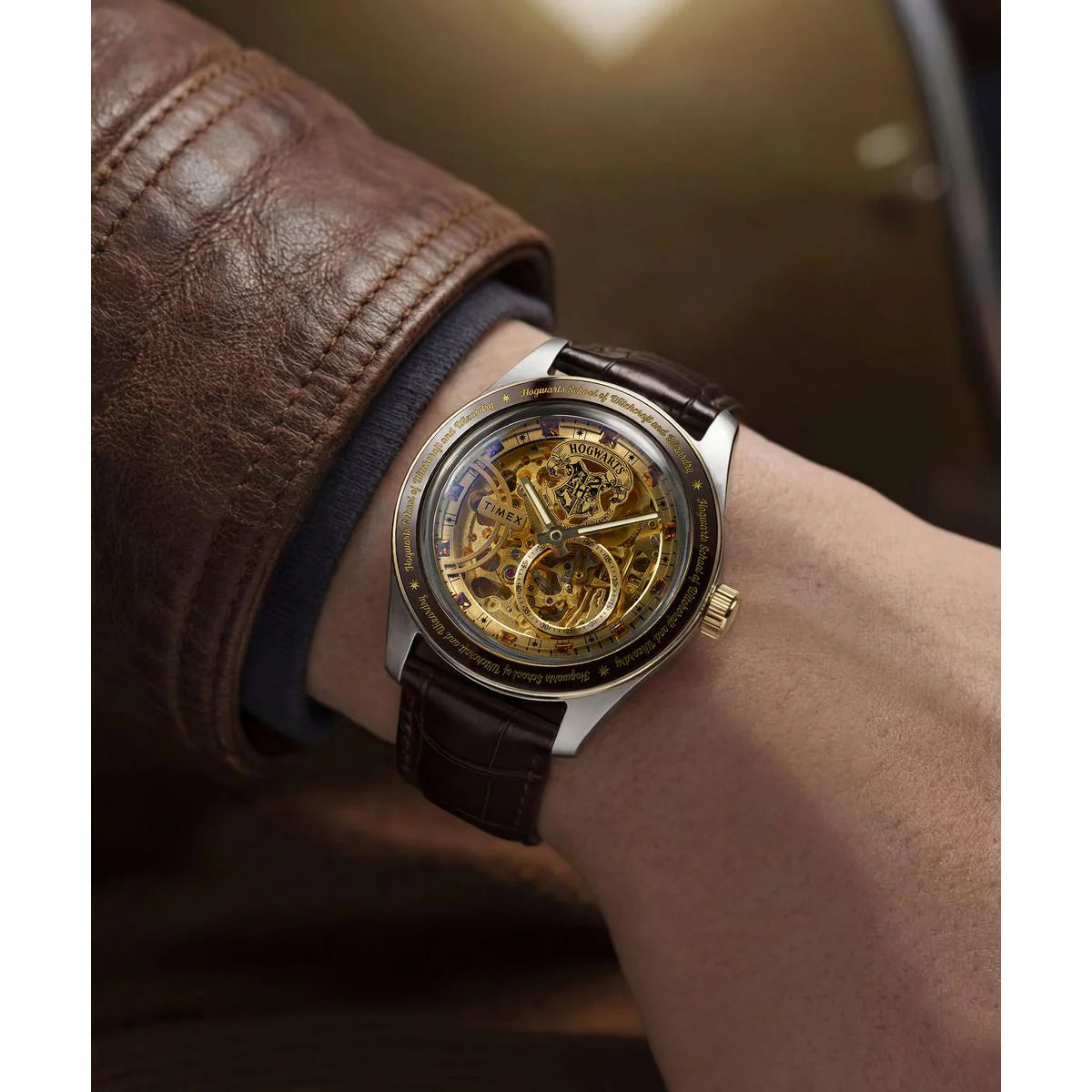 Timex X Harry Potter Waterbury Skeleton Automatic Men's Watch TW2Y75500X6
