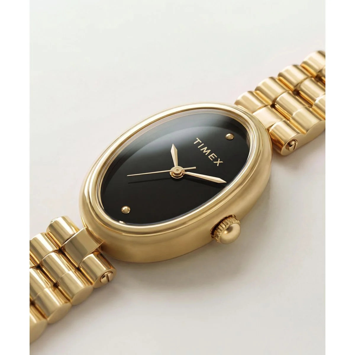 Timex Cavatina Oval Black Dial Analog Women's Watch - TW2Y86200UJ