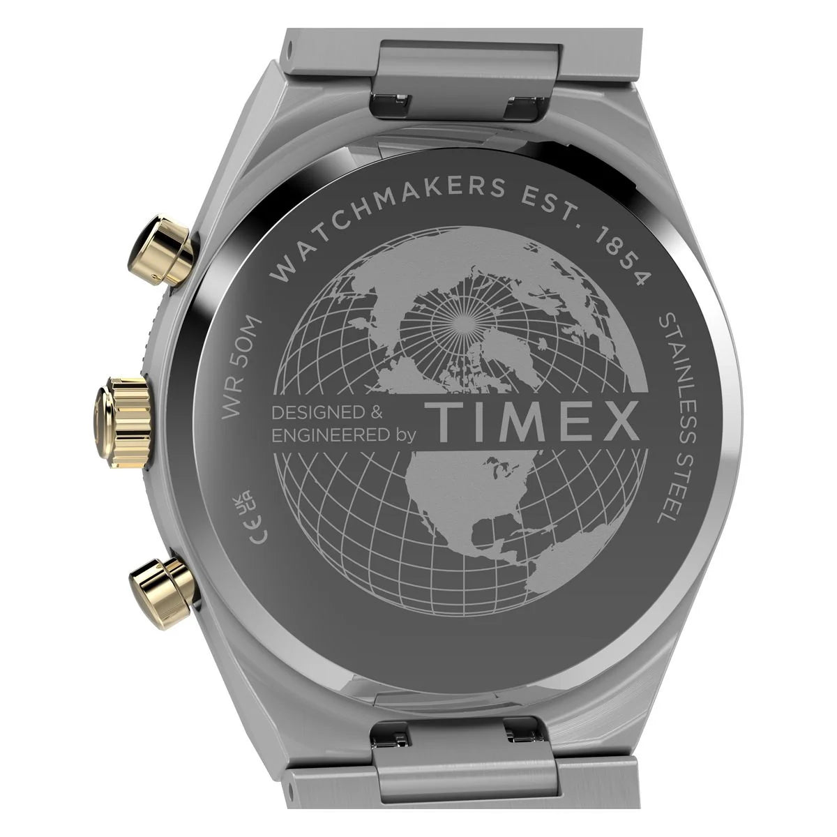 Q Timex Quartz Gold Dial Analog Chronograph Men's Watch TW2Y92300UJ