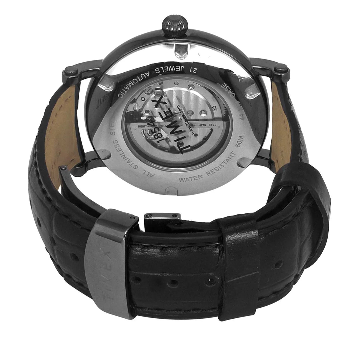 Timex Men Automatic Black Round Dial Stainless Steel Watch- TWEG16720