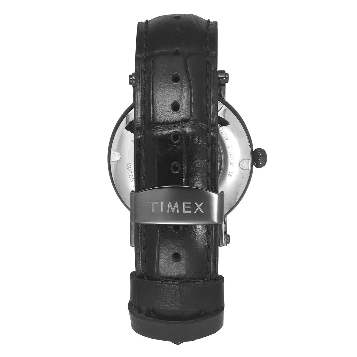 Timex Men Automatic Black Round Dial Stainless Steel Watch- TWEG16720