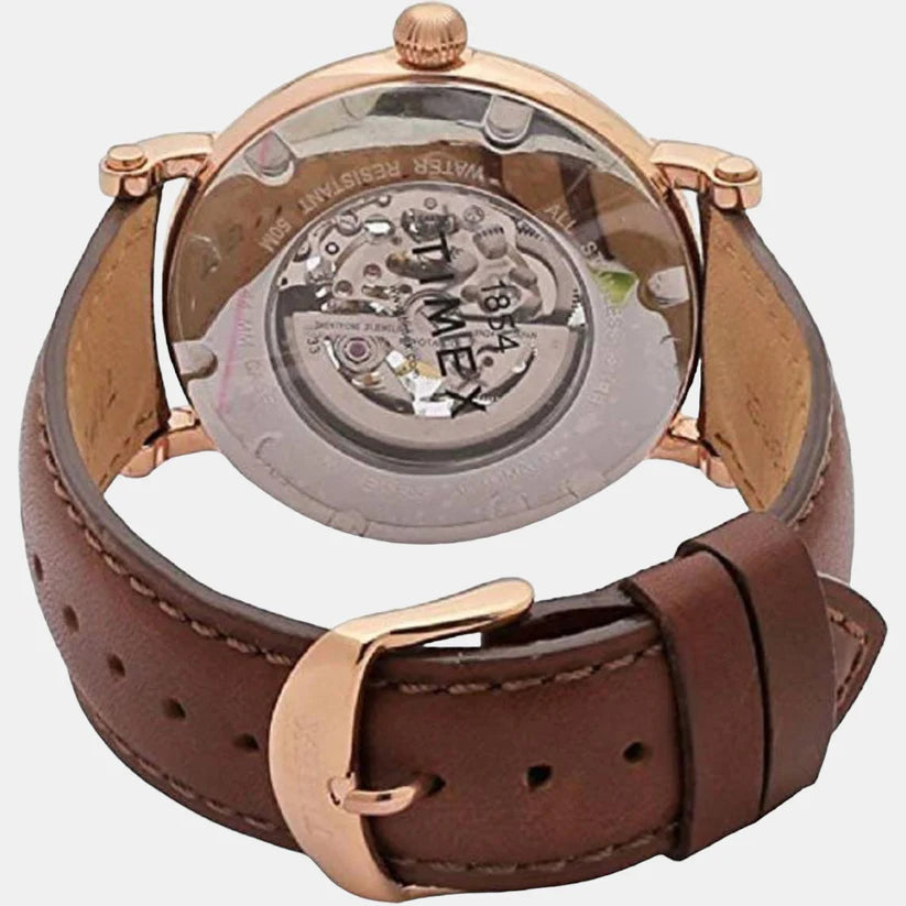 Timex Blue Dial Analog Leather Men's Watch - TWEG18400