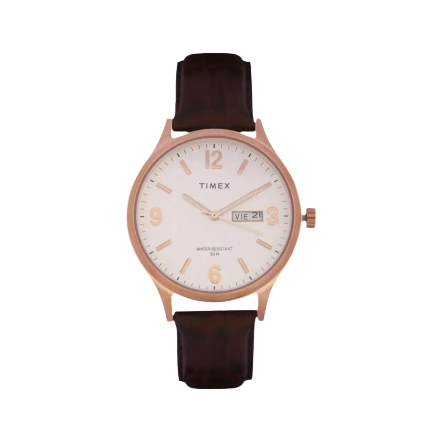 Timex Silver Dial Analog Leather Men's Watch - TWEG18402