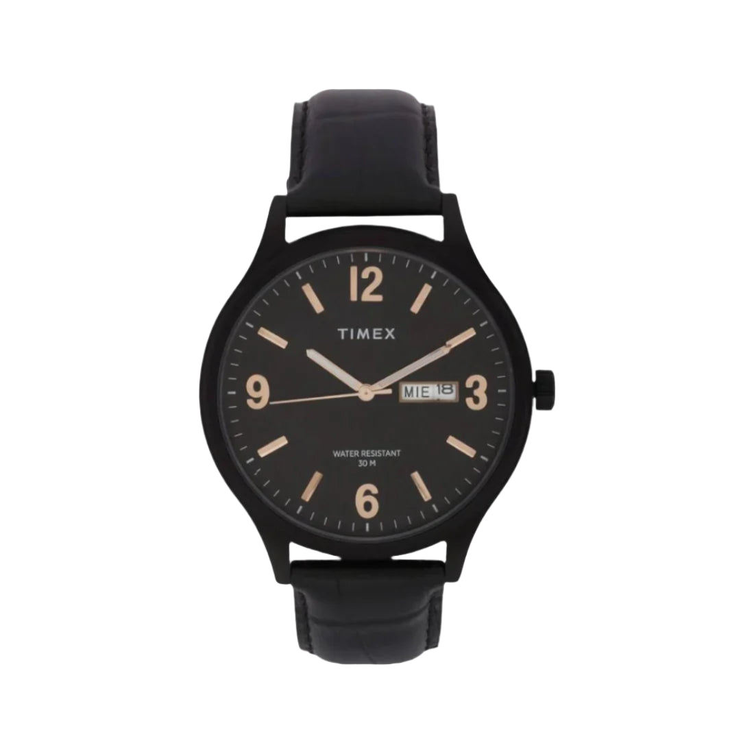 Timex Black Dial Analog Leather Men's Watch - TWEG18403