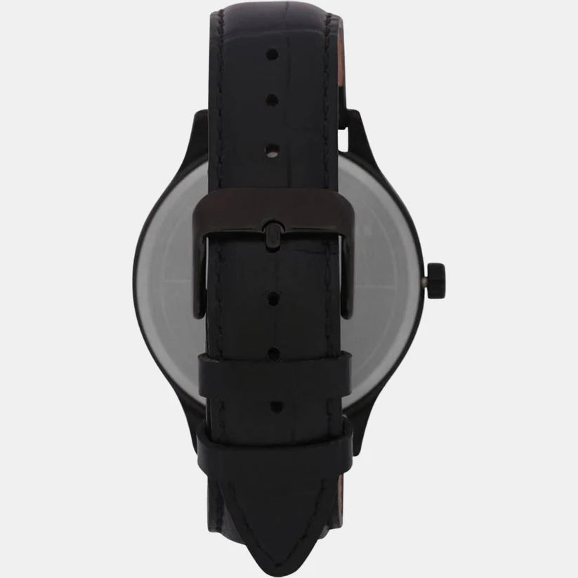 Timex Black Dial Analog Leather Men's Watch - TWEG18403