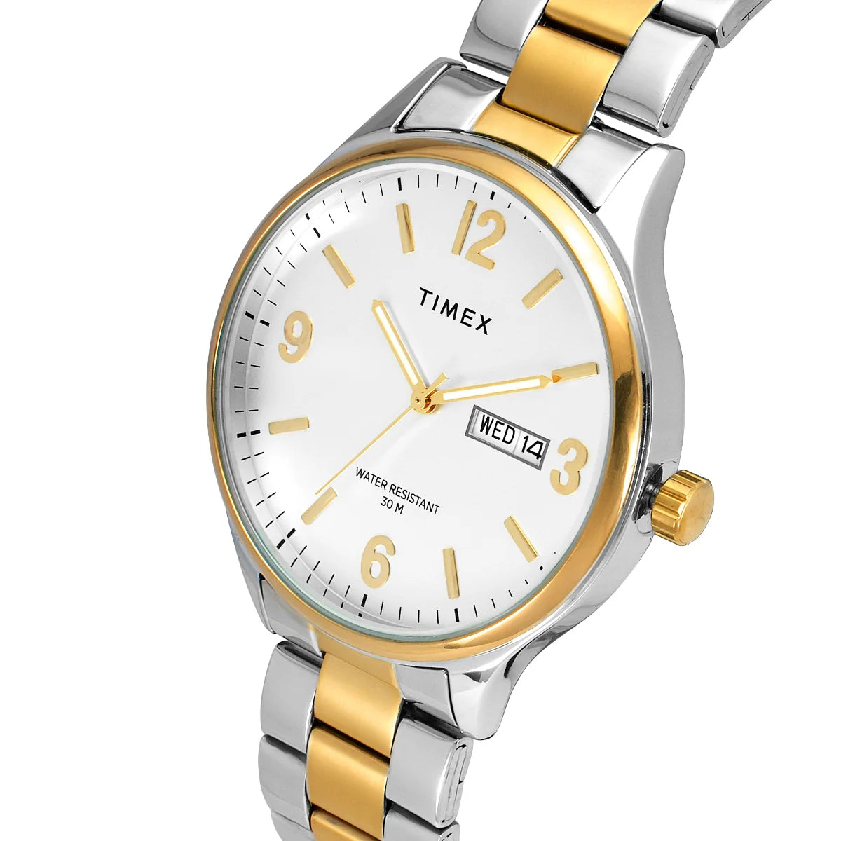 Timex Men Analog Silver Round Brass Dial Watch - TWEG18422