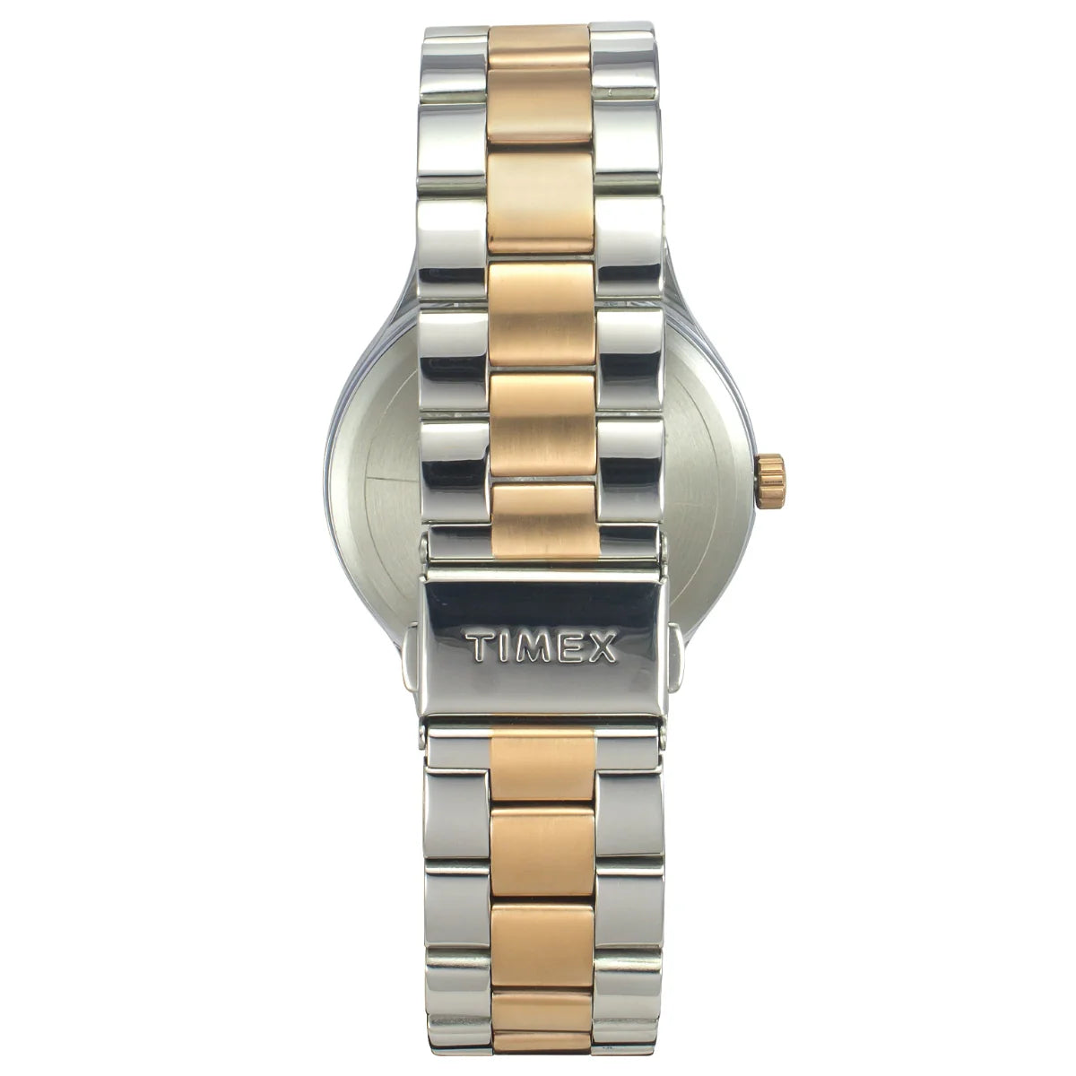 Timex Men Analog Silver Round Brass Dial Watch - TWEG18423