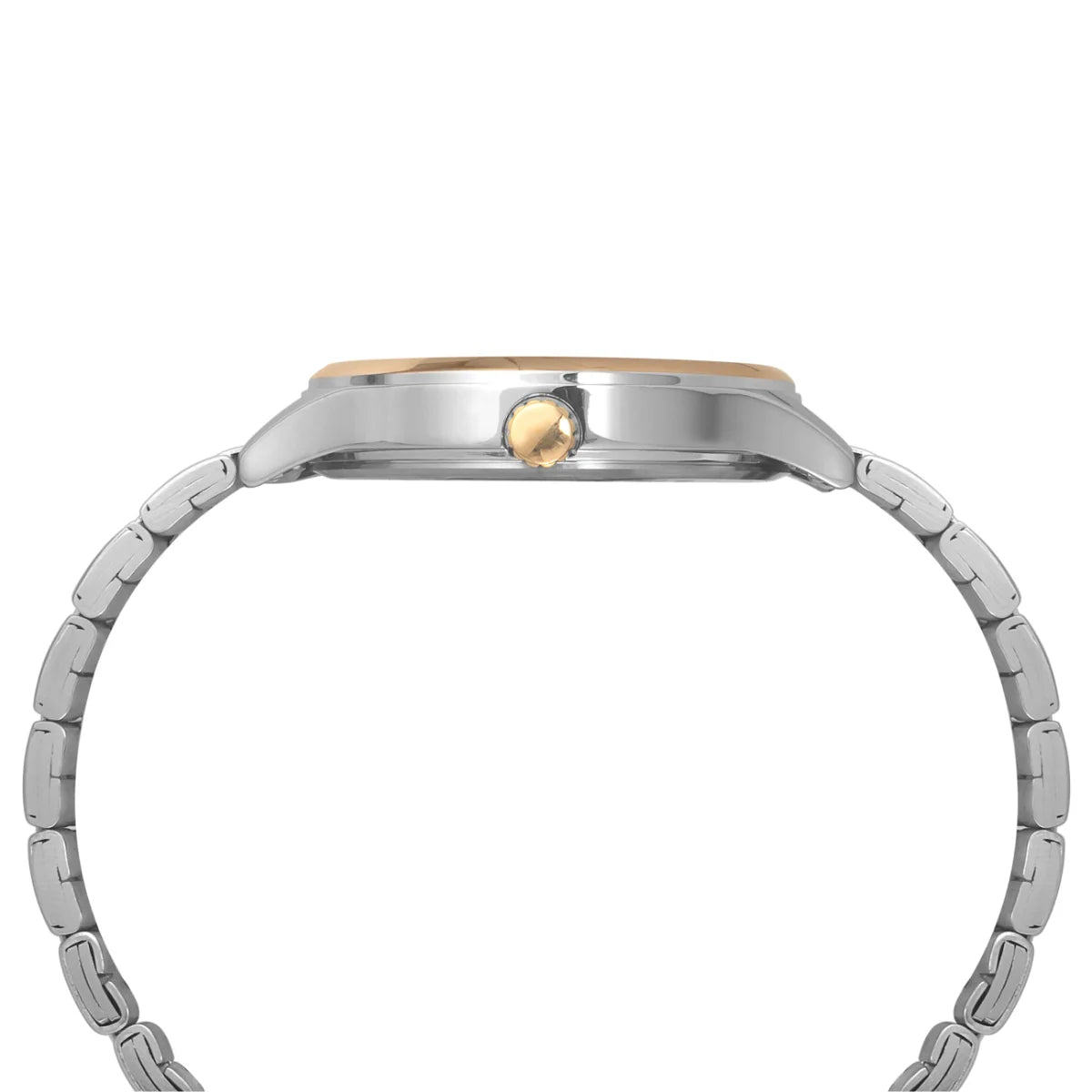 Timex Men Analog Silver Round Brass Dial Watch - TWEG18423