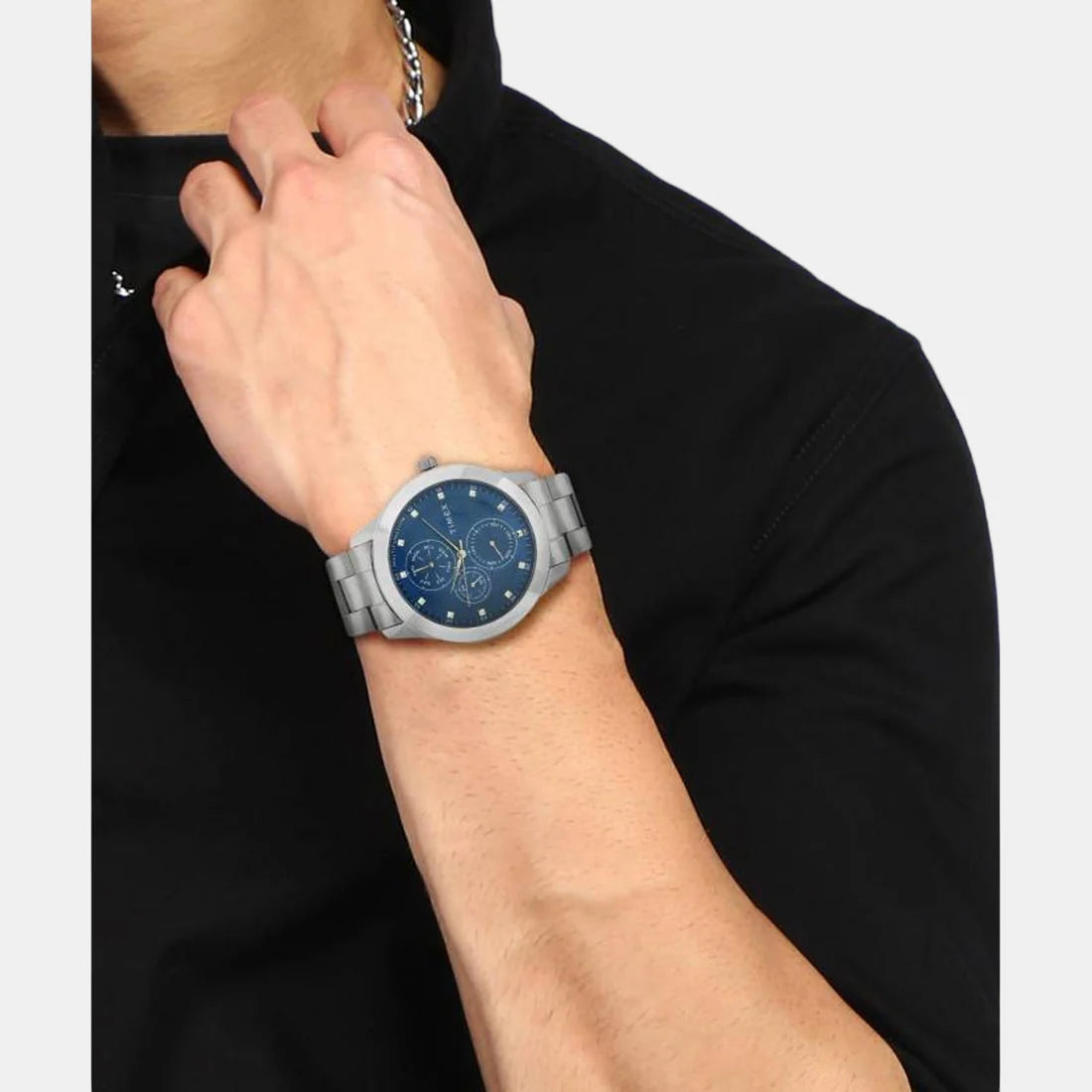 Timex Fashion Blue Dial Round Case Multifunction Men's Watch - TWEG18503