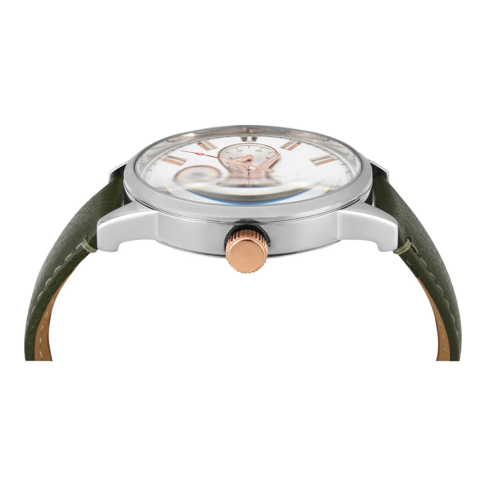 Timex Fashion White Round Multifunction Dial Men Watch- TWEG19926