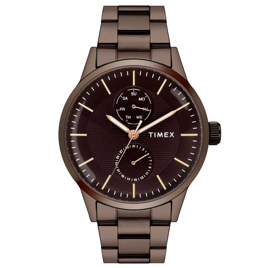 Timex Analog Brown Round Dial Stainless Steel Men Watch - TWEG19941