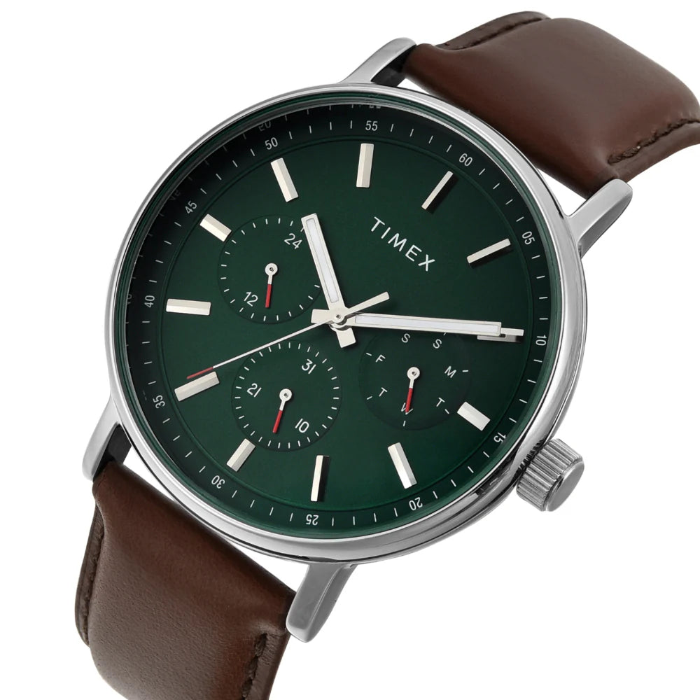 Timex Fashion Green Round Multifunction Dial Analog Men Watch- TWEG20022