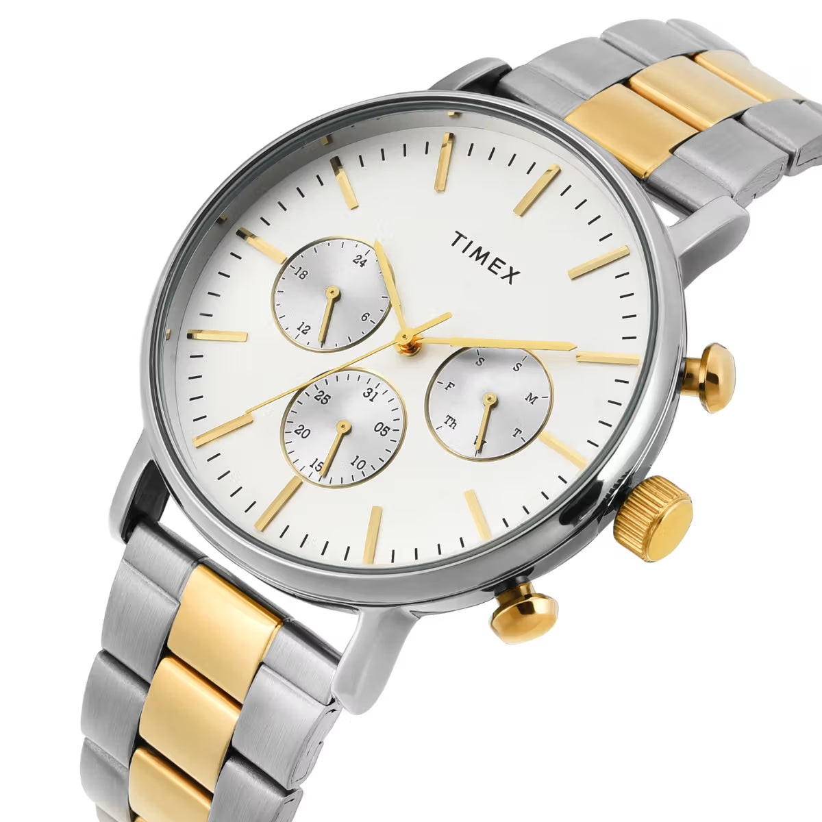 Timex Warm Silver Round Dial Analog Men Watch TWEG20026