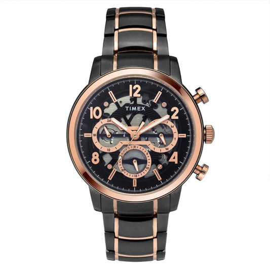 Timex Men Black Round Dial Analog Two Tone Watch - TWEG20206