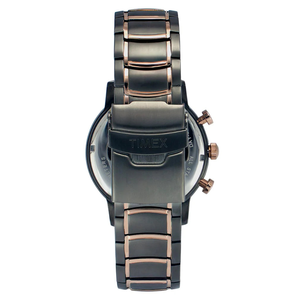 Timex Men Black Round Dial Analog Two Tone Watch - TWEG20206