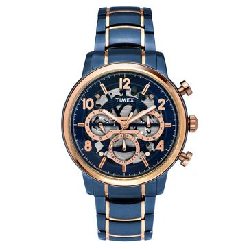 Timex Men Blue Round Dial Analog Stainless Steel Watch - TWEG20207