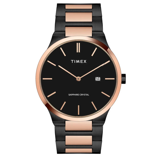Timex E Class Men Black Dial Analog Stainless Steel Watch TWEG23601