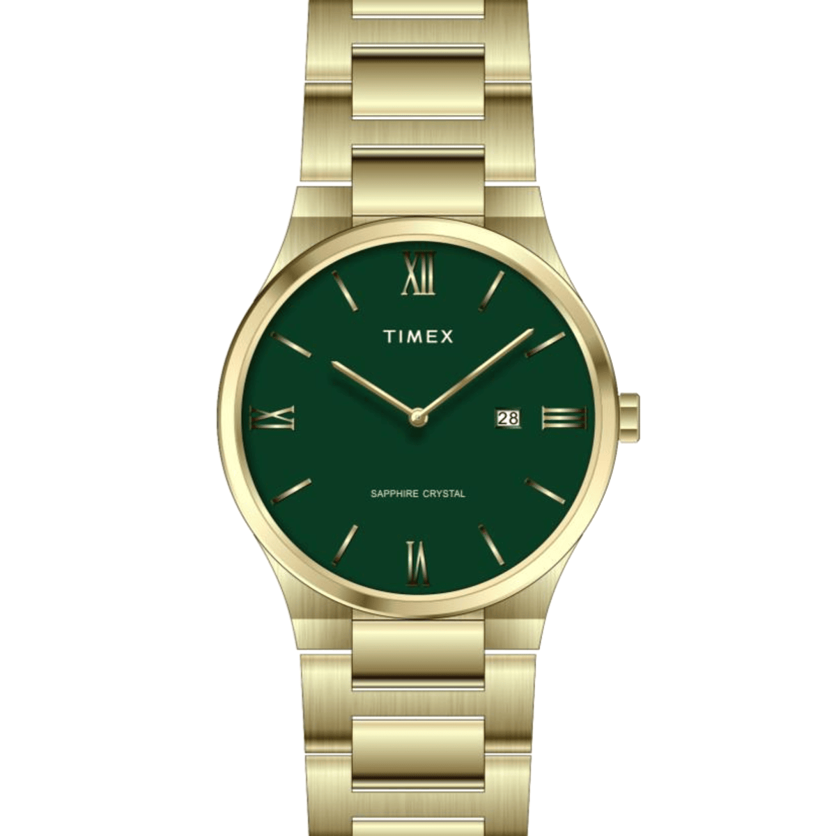 Timex Glossy Green Dial Stainless Steel bracelet Men's Watch TWEG23605